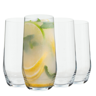 Ada Crystal Set of 4 Hi-Ball Glasses 550ml