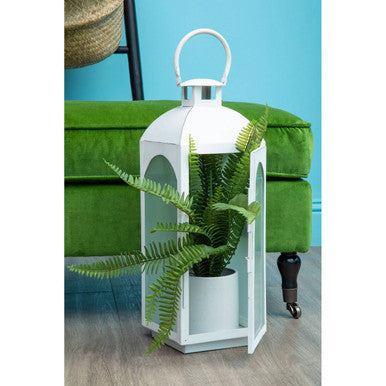 Farol White Wash Large Lantern