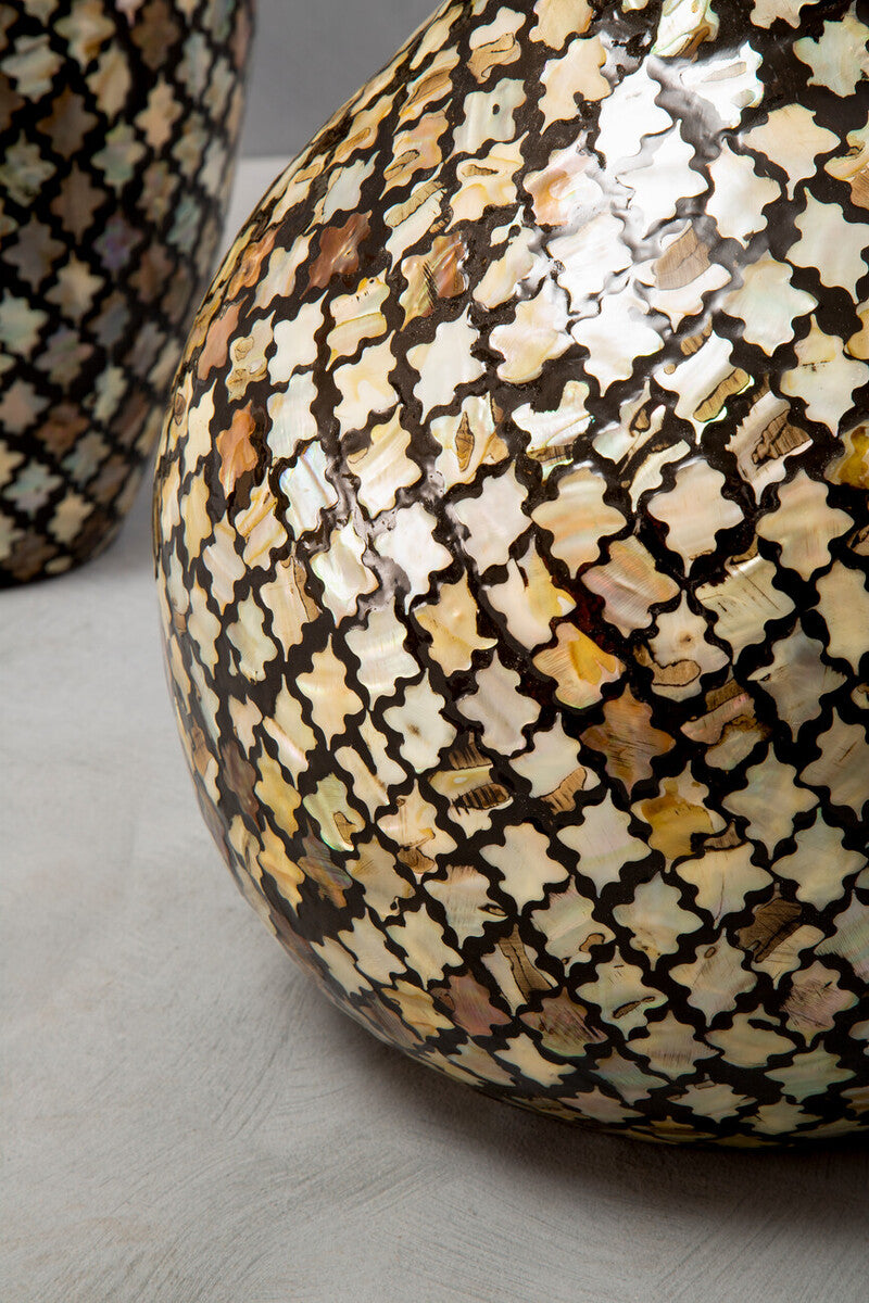 Occo Mosaic Shell Inlay Bottle Vase