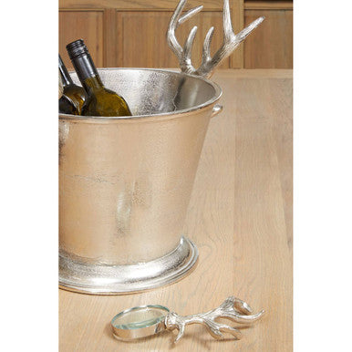 Antler Silver Aluminium Magnifying Glass with Antler Handle