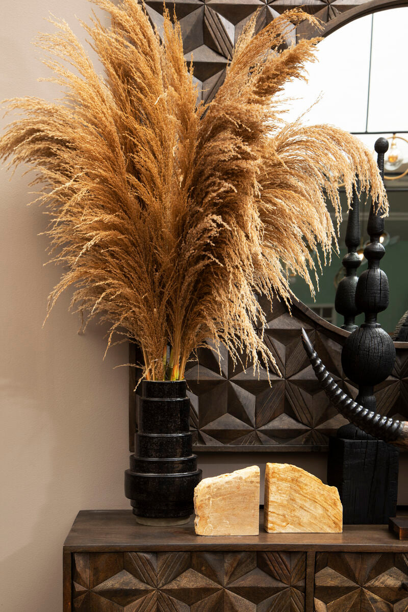 Fidel Black Rustic Mango Wood Finial Sculpture