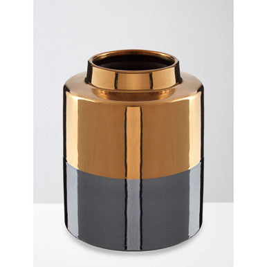 Stellar Dual Tone Small Metallic Finish Vase