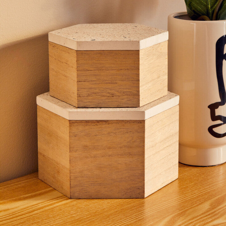 Mimo Small Terrazzo Lid Trinket Box