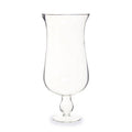 Ambra Clear Glass Fluted Vase with Footed Base