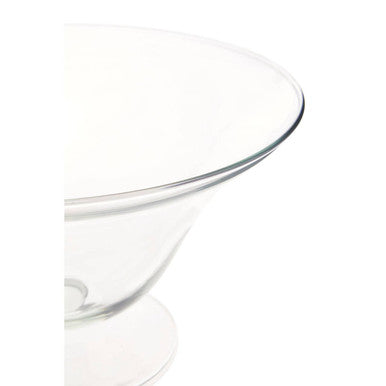 Ambra Clear Glass Fluted Bowl.