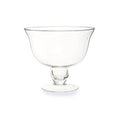 Ambra Clear Glass Footed Bowl with Tulip Shape