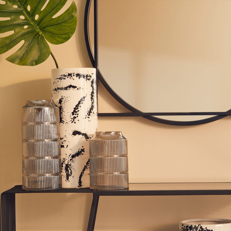 Sorrell Large Black And White Ceramic Vase