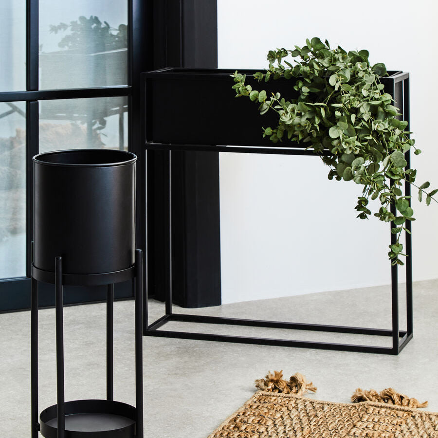 Floor Standing Black Plant Box | Asher