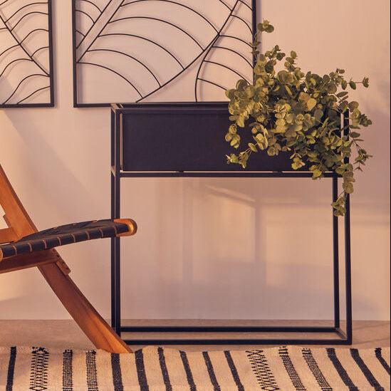 Floor Standing Black Plant Box | Asher