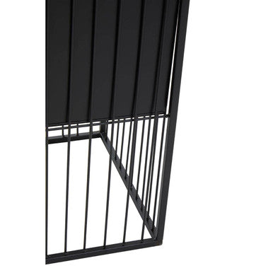 Alden Black Metal Square Floor Standing Planter with Central Pot