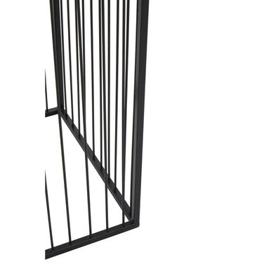 Alden Black Metal Square Floor Standing Planter with Raised Pot