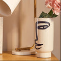 Small Black and White Face Vase | Viso