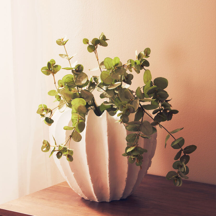 Broc White Textured Vase