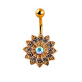 Flower Shape Belly Ring Human Body Piercing Accessories