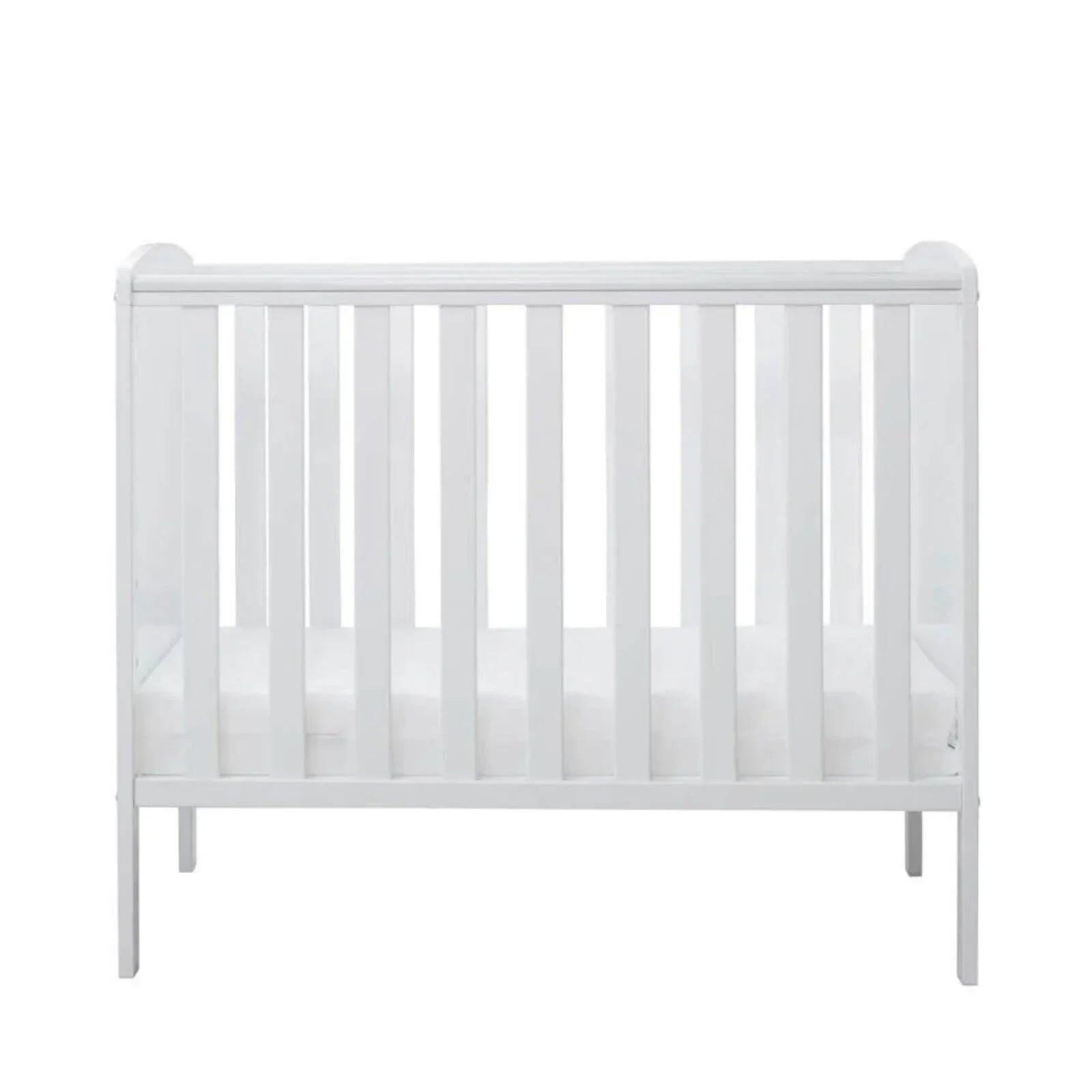 Ickle Bubba Coleby Space Saver Cot White - Fibre Mattress