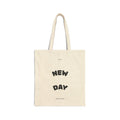 New Day Canvas Tote Bag — Minimalist Positive Quote Grocery & Market Tote