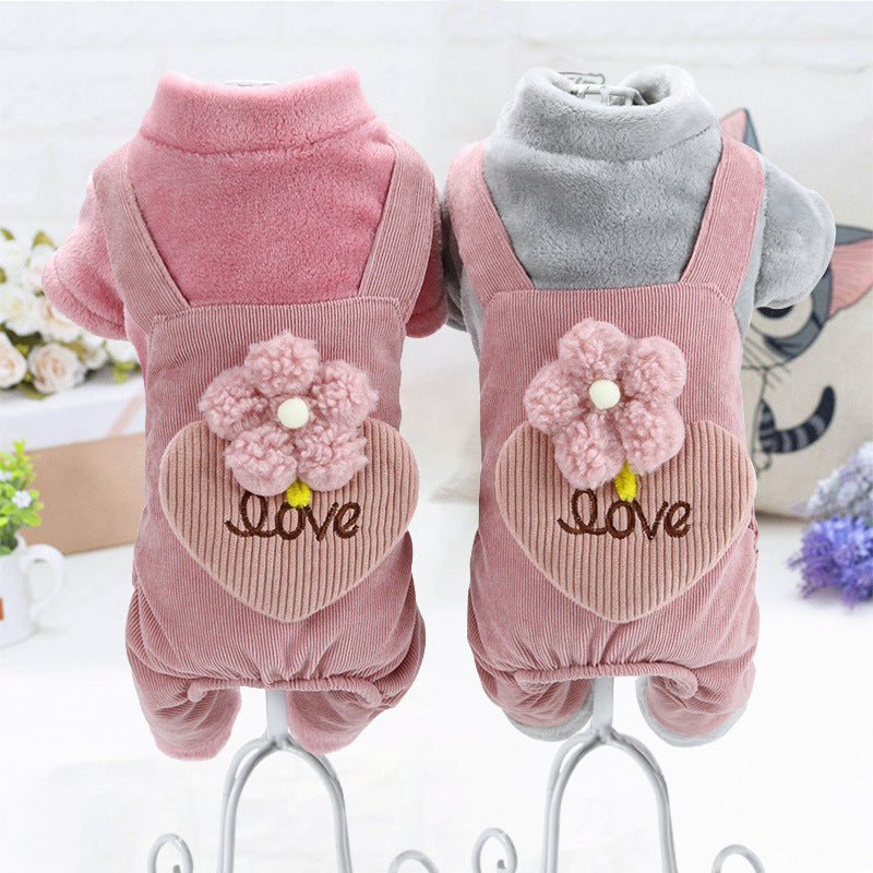 Teddy Bichon Pomeranian Chihuahua Plush Cotton Coat