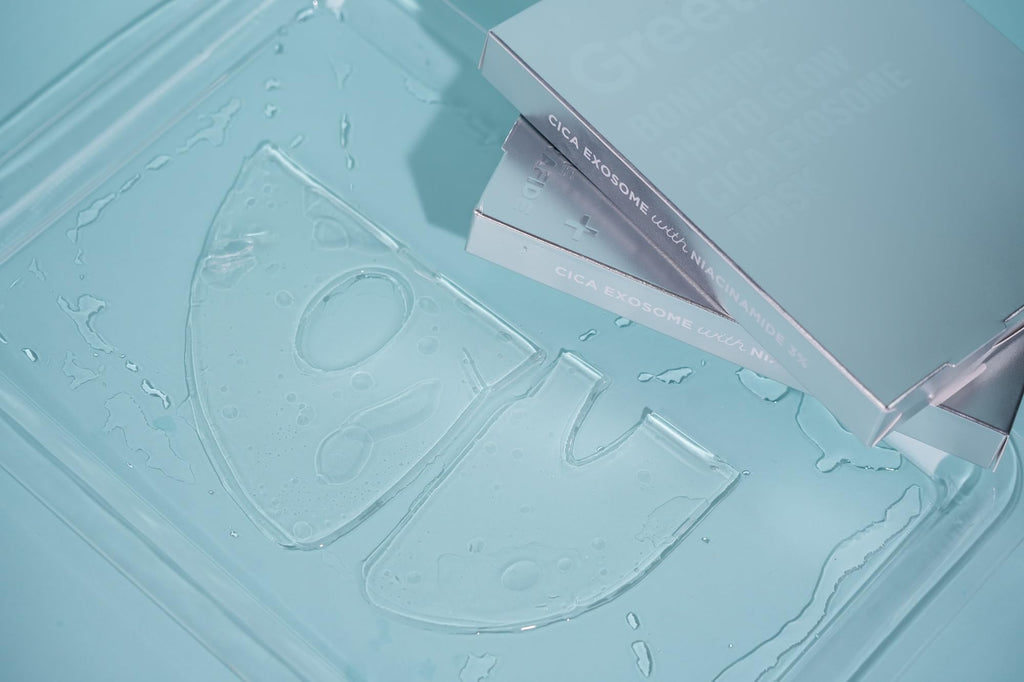 153US Phyto Glow Cica Exosome Mask – 25g x 5 Vegan Hydrogel Sheets, Centella Exosome & Niacinamide 3%