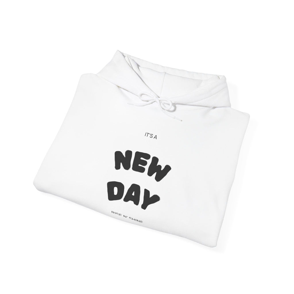 New Day Hoodie – Minimal Positive Message Pullover