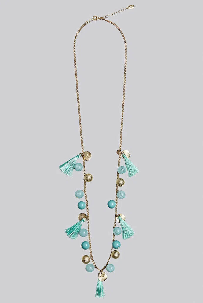 Louche Laura Tassel And Bead Necklace - Gold