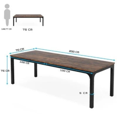 200cm Computer Desk, Rectangle Executive Desk, 6FT Conference Table