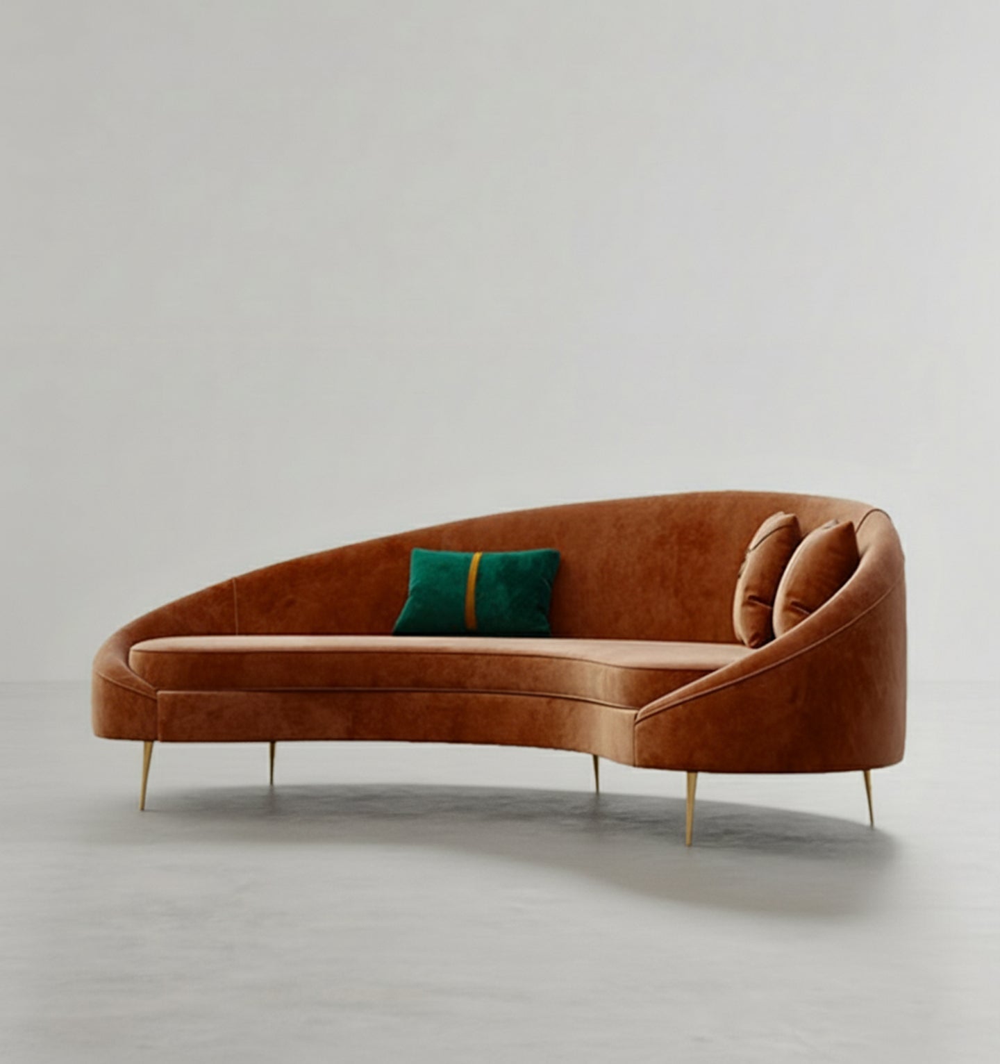 Verano Three Seater Sofa, Red Velvet
