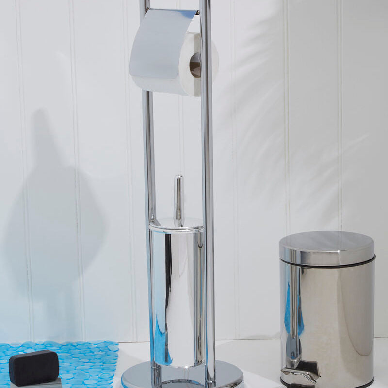 Linnea Chrome Finish Toilet Brush And Roll Holder