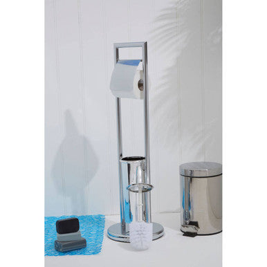 Linnea Chrome Finish Toilet Brush And Roll Holder