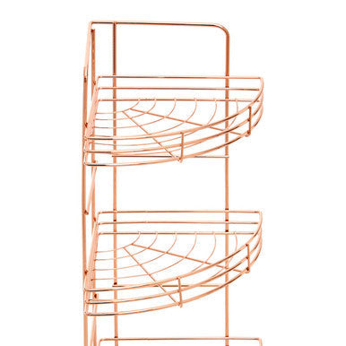 5 Tier Copper Finish Corner Storage Rack | Dara