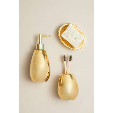 Magpie Dolomite Gold 3 Piece Bathroom Set