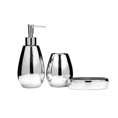 Magpie Dolomite Silver 3 Piece Bathroom Set