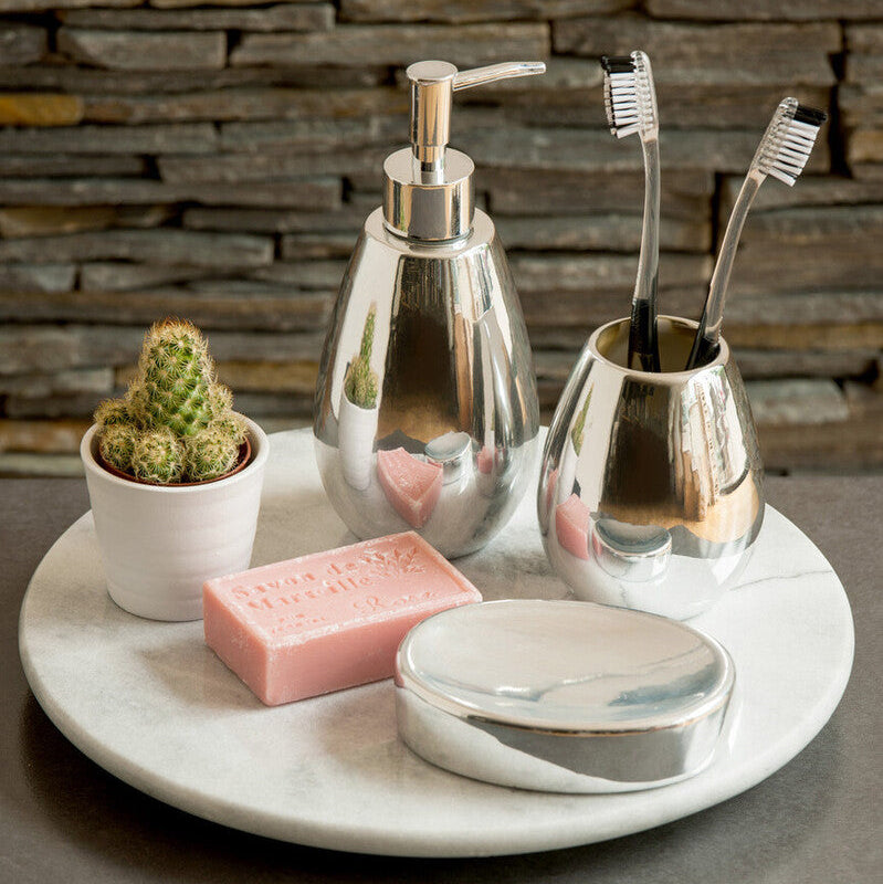 Magpie Dolomite Silver 3 Piece Bathroom Set