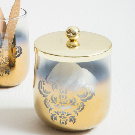 Elissa Gold Ombre Cotton Jar