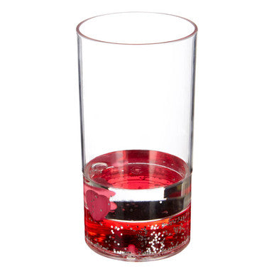 Acrylic Red Floating Hearts Tumbler