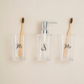 Set of Four Mr And Mrs Bath Set