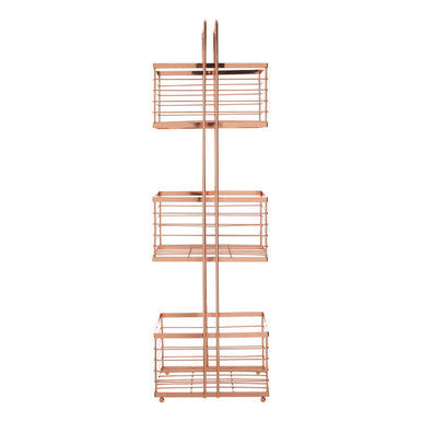 Rose Gold Rectangular Storage Caddy | Linnea
