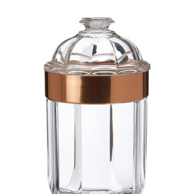 Medium Rose Gold Acrylic Storage Jar | Guan