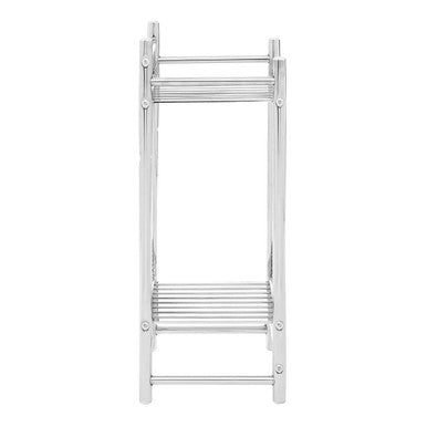 Dara Chrome Finish 2 Tier Towel Shelves