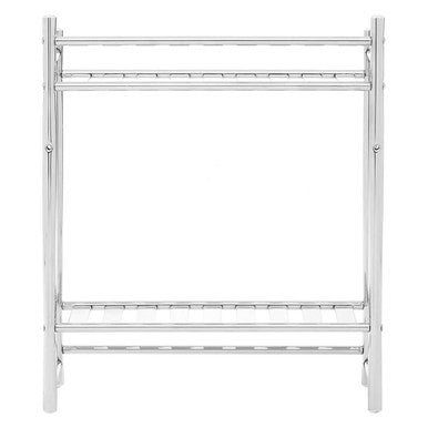 Dara Chrome Finish 2 Tier Towel Shelves