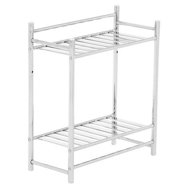 Dara Chrome Finish 2 Tier Towel Shelves