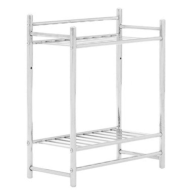 Dara Chrome Finish 2 Tier Towel Shelves