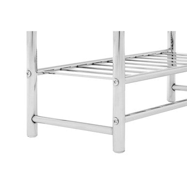 Dara Chrome Finish 2 Tier Towel Shelves