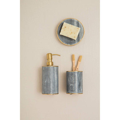 Bosco Grey Marble and Gold Tumbler