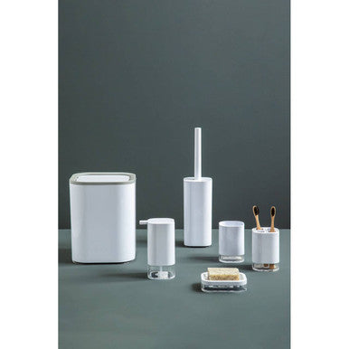 Ando White Acrylic Toothbrush Holder with Four Sections
