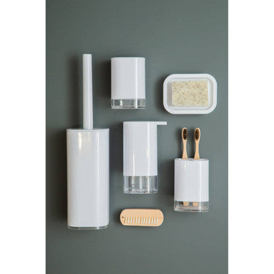 Ando White Acrylic Lotion Dispenser with Press Pump