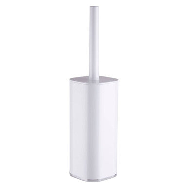 Ando White Acrylic Toilet Brush Holder with Flip Lid