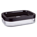 Ando Black Acrylic Soap Dish with Draining Hole