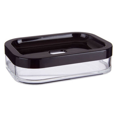 Ando Black Acrylic Soap Dish with Draining Hole