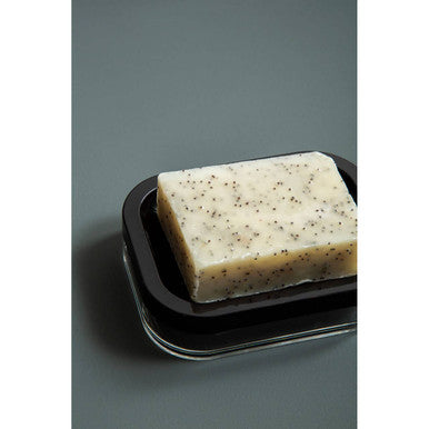 Ando Black Acrylic Soap Dish with Draining Hole