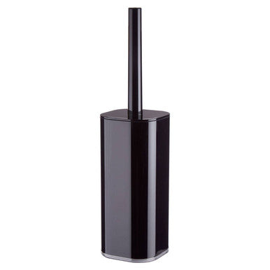 Ando Black Acrylic Toilet Brush Holder with Lid
